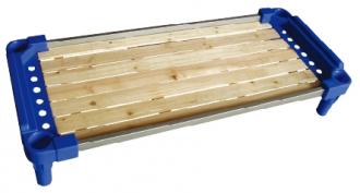 QX-198G幼儿园连体塑料木板床